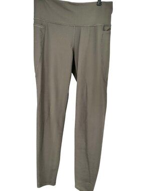 Old Navy Active Powersoft High-Rise Capris Pocket Leggings XL Tall Olive Green